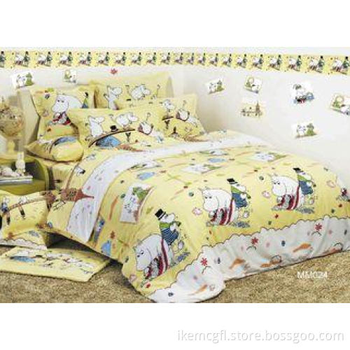 Moomins Family Design Teenage And Kids Bed Sets With Twill